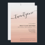Modern Elegant Ro Guld 21:a födelsedag Inbjudningar<br><div class="desc">Modern Ro Guld 21:a födelsedagsinbjudan. Mall för minimalistisk 21-årsinbjudan med kalligrafi av elegantens handskrivna skriptteckensnitt.</div>