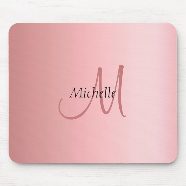Modern Elegant Ro Guld-mall Monogram Musmatta (Framsidan)