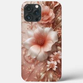 Modern elegant ro guld med blommigt kurva