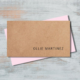 Modern Elegant Ro tryckt Kraft Papper Consultant Visitkort