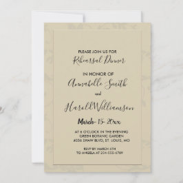 Modern Elegant Romantic Rehearsal Dinner Inbjudningar