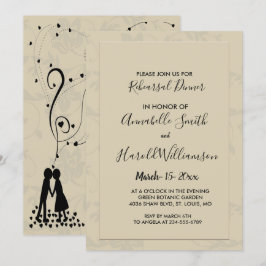 Modern Elegant Romantic Rehearsal Dinner Inbjudningar