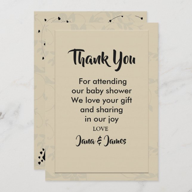 Modern Elegant Romantic-tack Inbjudningar (Fram/baksida)