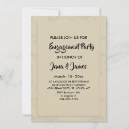 Modern Elegant, romsk Förlovning Inbjudningar