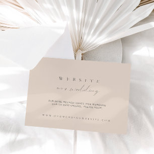 Modern Elegant Rosa Bröllop-webbplatskort Inbjudningar
