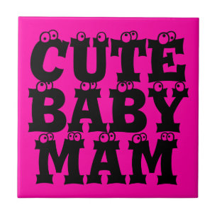 Modern elegant - rosa design vår CUTE BABY MAM Kakelplatta
