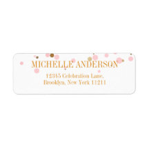 Modern Elegant Rosa Guld Glitter Confetti