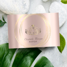 Modern Elegant Rosa Guld, Guldcirklar Krona
