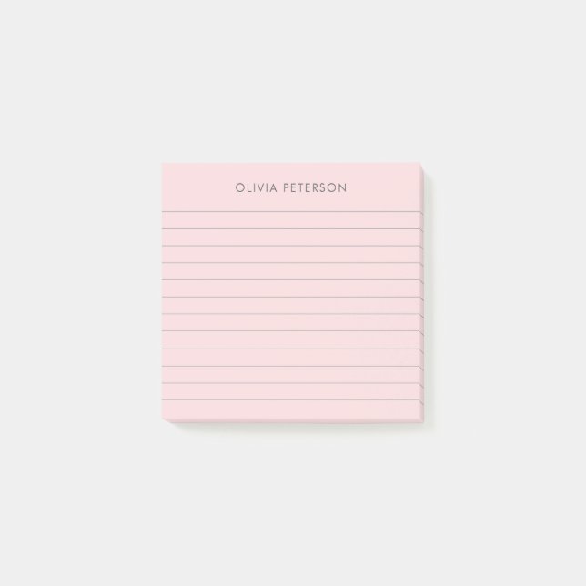 Modern Elegant Rosa Led Sticky Post-it Block (Framsida)