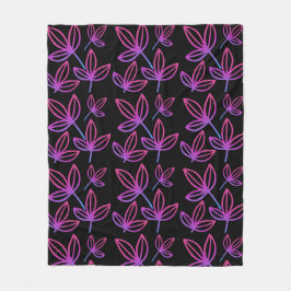 Modern Elegant Rosa Löv Fleecefilt