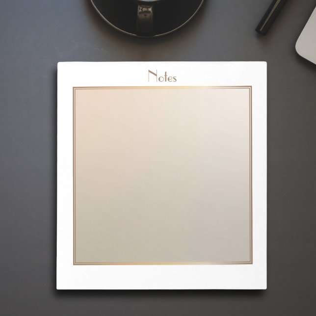 Modern Elegant Rosa med Guld-utvecklig Gräns Anteckningsblock (Skapare uppladdad)