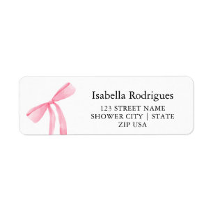 Modern Elegant Rosa Returadressetikett Returadress Etikett