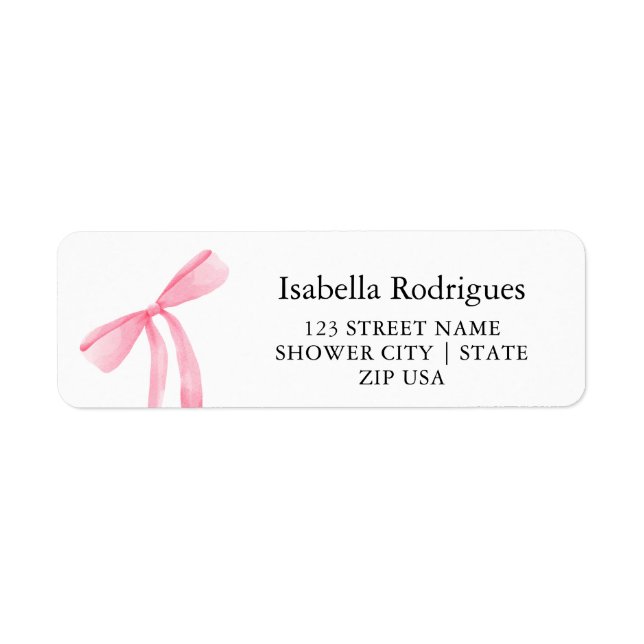 Modern Elegant Rosa Returadressetikett Returadress Etikett (Framsidan)