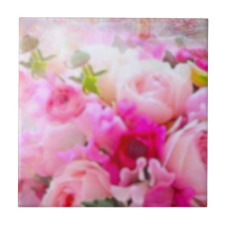 Modern elegant - rosa ros designad keramisk platta kakelplatta