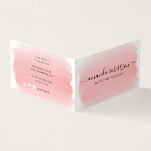 Modern Elegant Rosa Signaturtypografi Visitkort