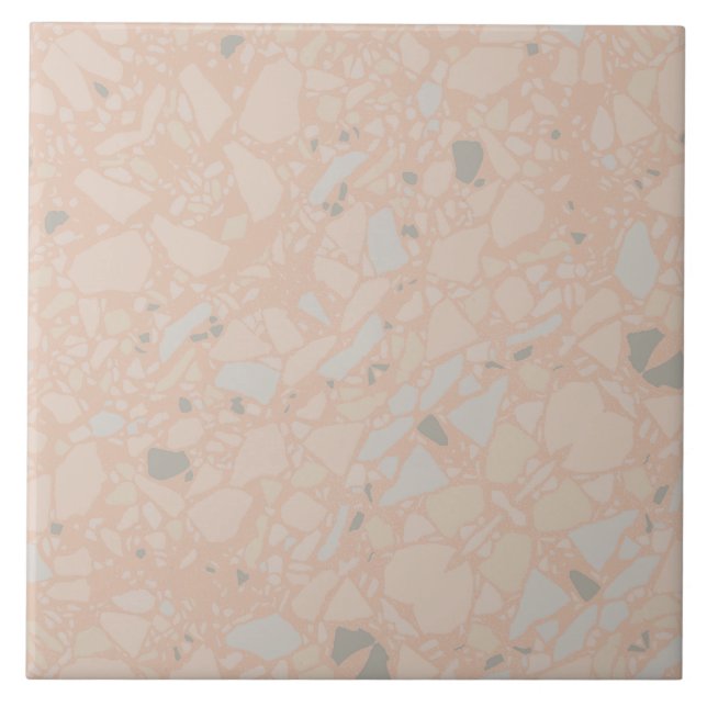 Modern Elegant  Rosa Terrazzo Effect Tile Kakelplatta (Framsidan)