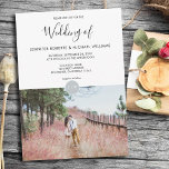 Modern elegant - Rustik monogramfoto Bröllop Inbjudningar<br><div class="desc">Elegantens monogrammerade rustiska bröllopsinbjudan med ditt eget foto. För vår,  sommar,  fall eller vinterbröllop. Du kan enkelt lägga till ett eget foto för att göra det mycket personligt och unikt och lägga till en egen text.</div>