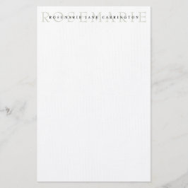 Modern Elegant Sage Grönt Personlig Stationery Brevpapper