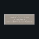 Modern Elegant Sand-webbplats OSA \ registerkort Mini Visitkort<br><div class="desc">Lägg till eventuell information om extra med det här eleganten-kortet. Perfekt för OSA av webbplats eller e-post,  eller något annat kort-meddelande som du gillar som presentregisterarkiv,  adress...  Sand,  taupfärgton med text och bra rand i vitt. En del av vår "Earth Tones Watercolor" bröllop och evenemangssamling.</div>