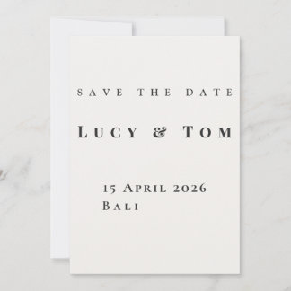 Modern Elegant Save the Date Card Inbjudningar