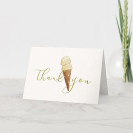 Modern Elegant Scoop Ice Cream Script Baby Shower Tack Kort