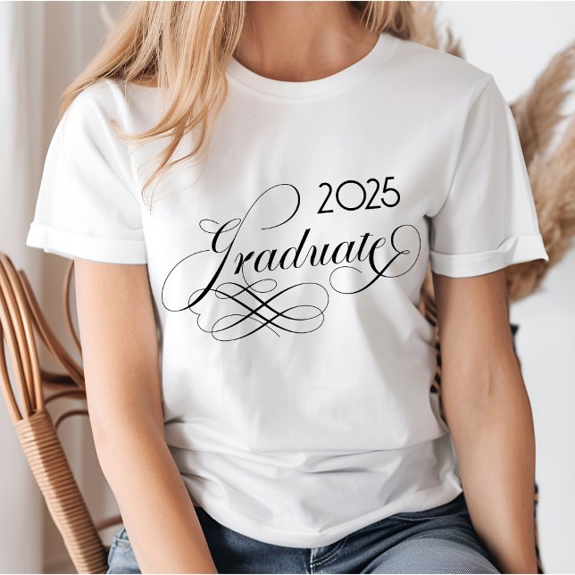 Modern Elegant Script 2025 Student T Shirt (Skapare uppladdad)