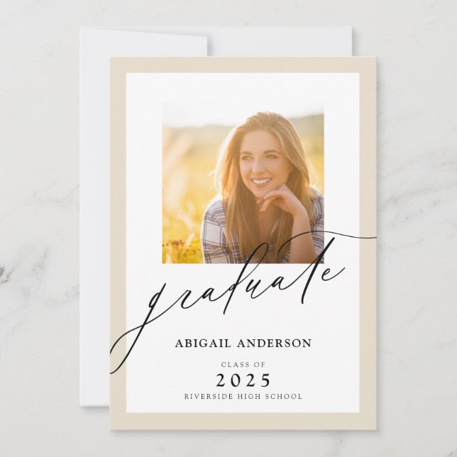 Modern Elegant Script 2 Photo Studenten (Framsida)