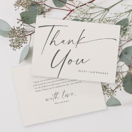 Modern Elegant Script Baby Shower Tack Kort