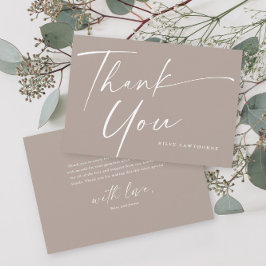 Modern Elegant Script Baby Shower Tack Kort