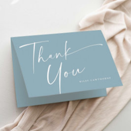 Modern Elegant Script Barnrumsfirande Tack Kort