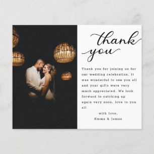 Modern Elegant Script Bröllop Photo