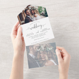 Modern Elegant Script Calligraphy 2 Photo Bröllop