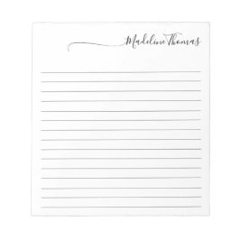 Modern Elegant Script Calligraphy Namn Anteckningsblock