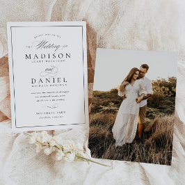 Modern Elegant Script Classic Bröllop Inbjudningar