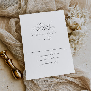 Modern Elegant Script Classic Bröllop OSA Kort