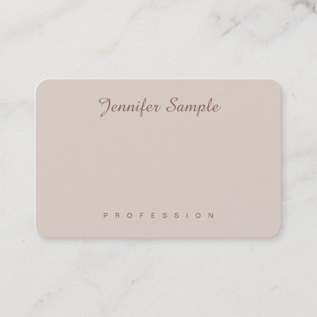Modern Elegant Script Enkel vanlig Professionell Visitkort (Framsida)