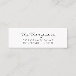 Modern Elegant Script Family Namn 09. Mini Visitkort