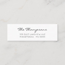 Modern Elegant Script Family Namn 09. Mini Visitkort