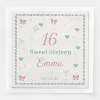 Modern Elegant Script Glad Födelsedag Anpassat Pap Pappersservett