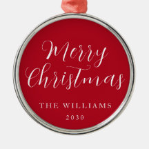 Modern Elegant Script God jul Red