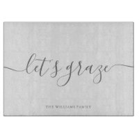Modern Elegant Script Grått Family Grasing Board