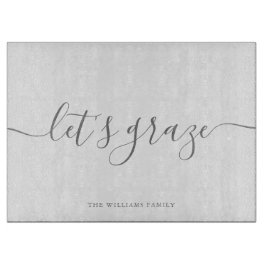 Modern Elegant Script Grått Family Grasing Board