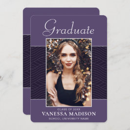 Modern | Elegant Script Lila Violet 1 Photo Grad Meddelande