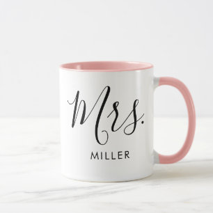 Modern Elegant Script Monogram Bröllop Mugg