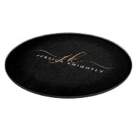 Modern Elegant Script Monogram Initialer Black Gul