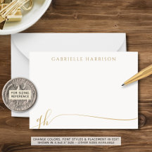 Modern Elegant Script Monogram Initialer Guld