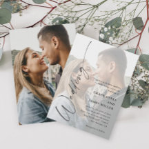 Modern Elegant Script Photo Bröllop