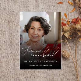 Modern Elegant Script Photo Funeral Welcome Sign Poster