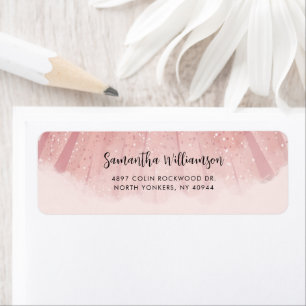 Modern Elegant Script-Returadress Returadress Etikett