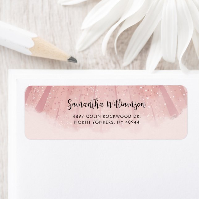 Modern Elegant Script-Returadress Returadress Etikett (Insitu)